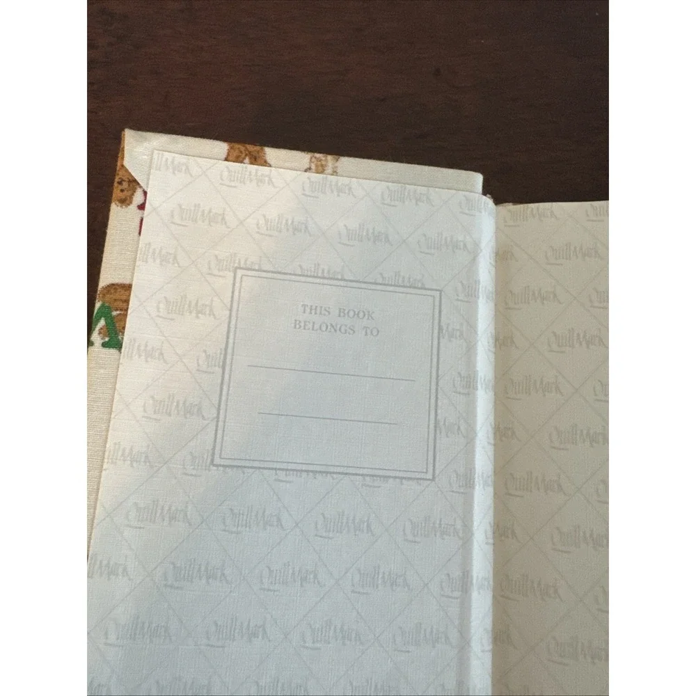 1989 Quillmark Fabric Alphabet & Bears Hardcover Journal Vintage. NOS